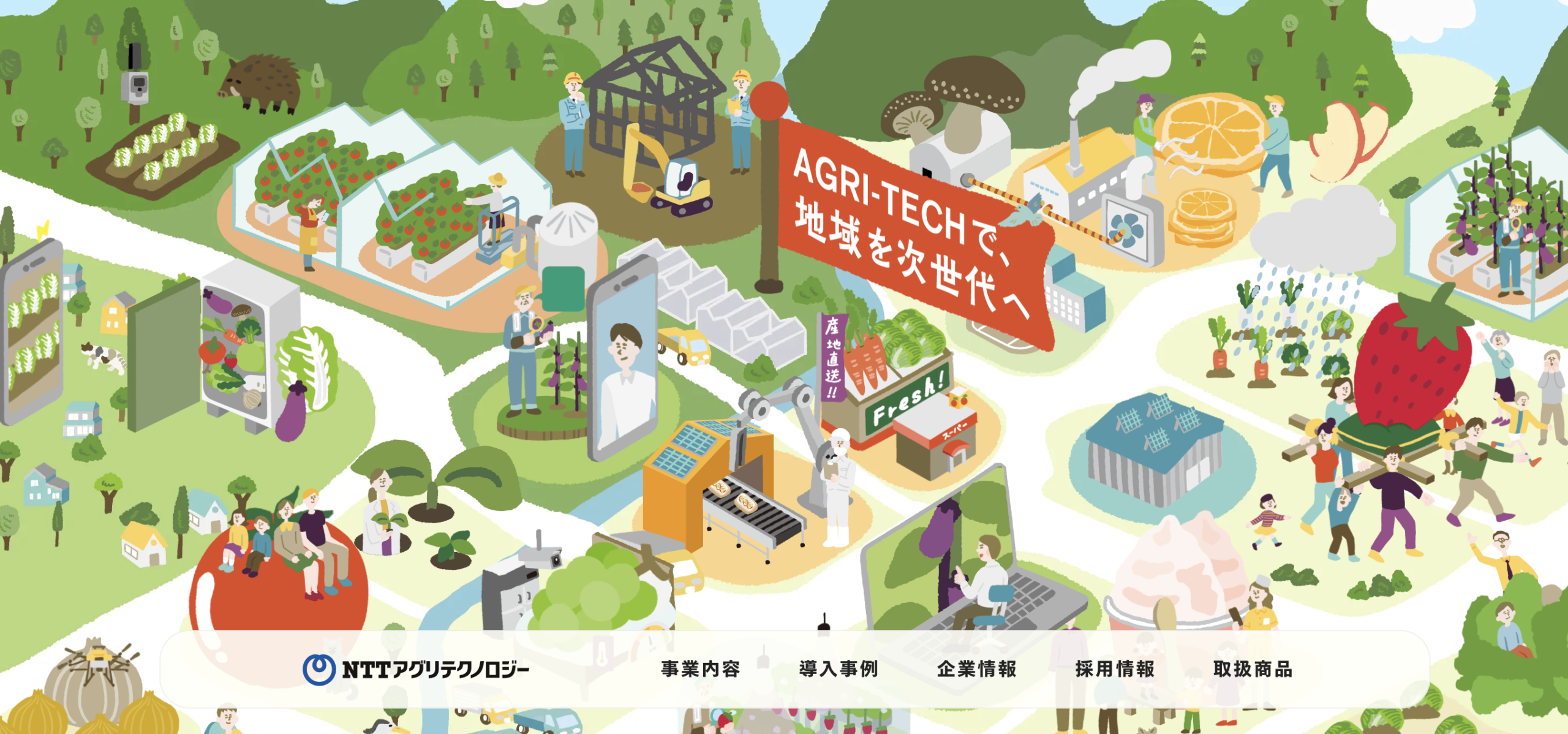 AGRI-TECH webサイト制作|NTTアグリテクノロジー